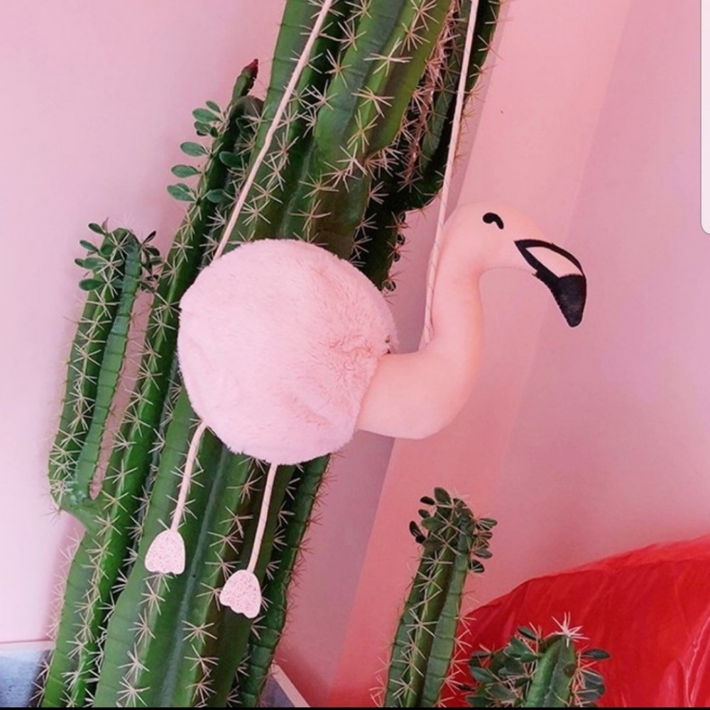 RELISTED Flamingo pom pom purse - Picture 8 of 8